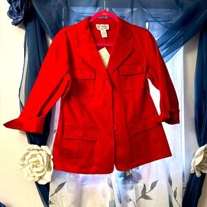 Linea by Louis Dell’Olie Red Women’s Blazer size Medium
